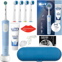 ELEKTRYCZNA SZCZOTECZKA DO ZĘBÓW ORAL VITALITY PRO D103 BLUE + DODATKI