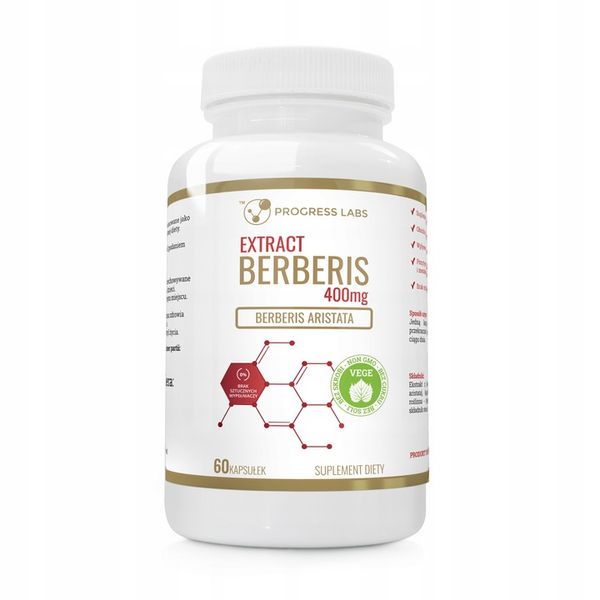 BERBERYS ekstrakt korzeń 400mg berberyna 60Kaps zdjęcie 1
