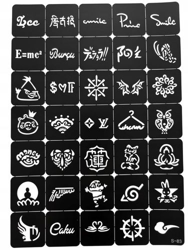 Tatuaże brokatowe SZABLONY 373 SZT KATALOG DLA DZIECI I DOROSŁYCH na Arena.pl