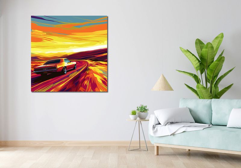 Obraz 100x100cm Pędź Przed Siebie zdjęcie 2