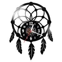 Zegar ścienny z płyty winylowej Łapacz snów 165.14