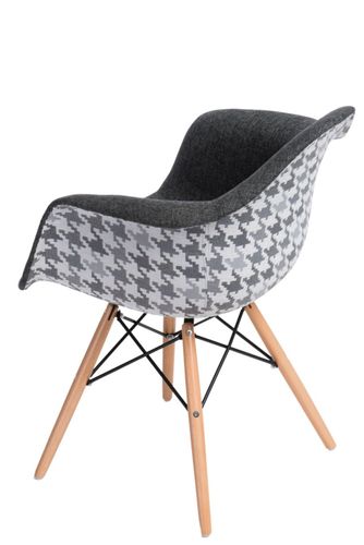 KRZESŁO P018W PATTERN SZARE/PEPITKA D2 na Arena.pl
