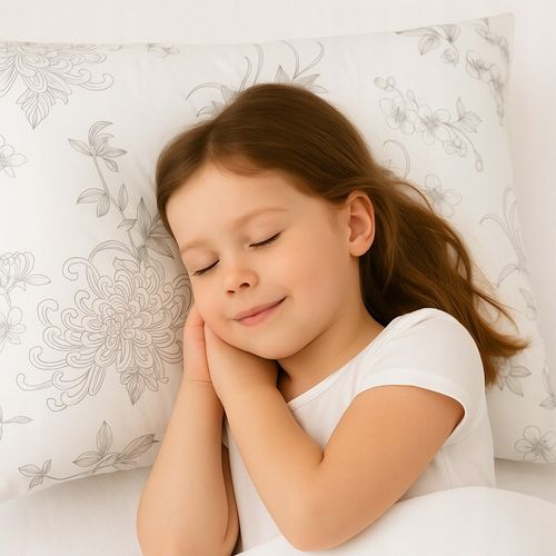 Antyalergiczna miękka puszysta poduszka 70x80 Wzór kwiaty Polska na Arena.pl