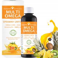 OMEGA 3 dla dorosłych dzieci Multi Omega 3 Smak owoców tropikalnych 250 ml