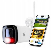 Kamera Zewnętrzna IP GSM 3G 4G LTE SIM 4MPx TUBOWA 4xZOOM METAL AUDIO LED
