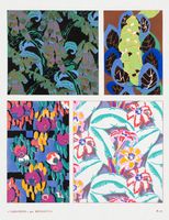 Plakat 50x65cm Kwiaty Art Deco v.18, Bénédictus Vintage do Salonu