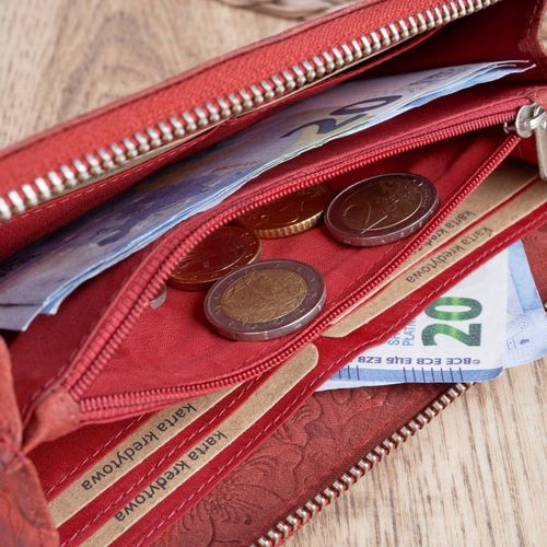 zestaw prezentowy dla niej portfel damski skórzany t-08-rd i etui t-51-rd na Arena.pl