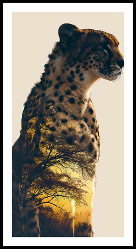 Plakat 50x100cm Gepard Duch Sawanny na Arena.pl