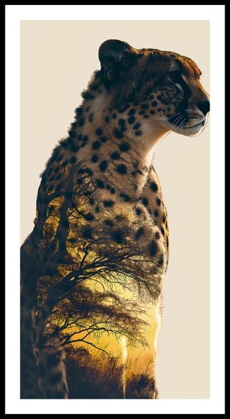 Plakat 50x100cm Gepard Duch Sawanny zdjęcie 3