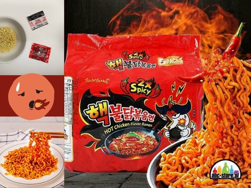 Samyang buldak ramen extra spicy hot kurczak bardzo ostra zupka danie instant 140g na Arena.pl