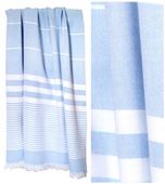 Ręcznik plażowy Pareo bawełna 90x180 Greno Elegant Lazur niebieski