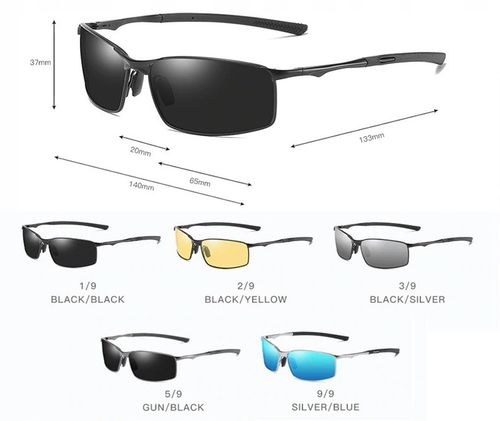 ALUMINIOWE MĘSKIE OKULARY POLARYZACYJNE CZARNE 559 na Arena.pl