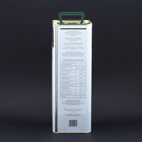 Oliwa z oliwek ZE WSI niefiltrowana Extra Virgin łagodna 0,3% 5 l na Arena.pl