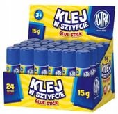 24x Astra KLEJ W SZTYFCIE Szkolny Biurowy Mocny Całe Pudełko 15g Astra