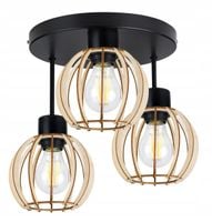 LAMPA WISZĄCA plafon żyrandol wysoki LOFT Drewno 3