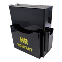 Urna skrzynka 25x10x30cm z plexi czarnej z kieszonką z logo