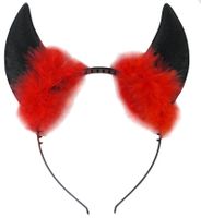 Opaska Na Głowę Z Rogami I Futerkiem - Diabeł