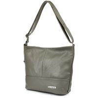 Szara Beltimore Torebka Skórzana Duża A4 Na Ramię G81