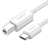 kabel przewód do drukarki i skanera usb-c - usb-b 2.0 1.5 m biały