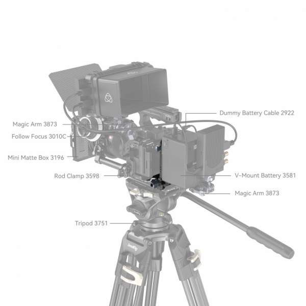 SmallRig 4064B kompaktowe mocowanie akumulatora V-Mount zdjęcie 9