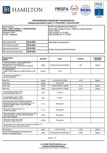 Kolagen Rybi Do Picia Na stawy w Proszku 10000 mg Natu Care Mango-Marakuja na Arena.pl