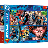 Puzzle - 4x250 - Odwaga Supermana - Warner Superman Trefl 13340