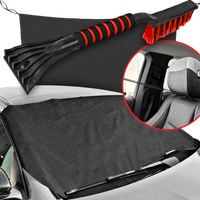 Osłona Antyszronowa Na Szybę Mata Z Gumkami Szczotko Skrobaczka 50CM