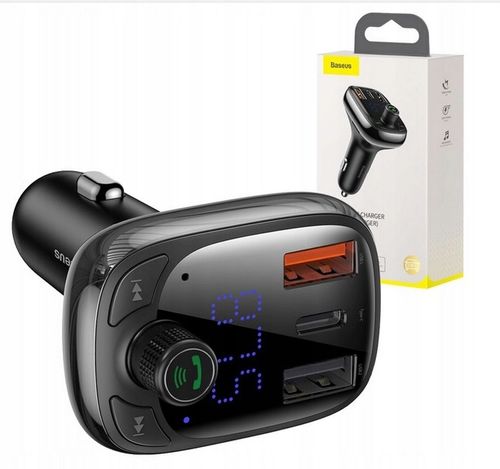 BASEUS ŁADOWARKA TRANSMITER FM BLUETOOTH QC 3.0 PD na Arena.pl