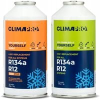 GAZ NABIJANIA KLIMATYZACJI AUT Z R134a CZYNNIK CLIMAPRO + 4w1 USZCZELNIACZ