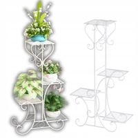 KWIETNIK NA KWIATY STOJAK METALOWY STOJĄCY LOFT ROŚLINY REGAŁ 79 CM