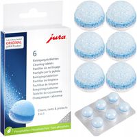 TABLETKI CZYSZCZĄCE 3-FAZOWE DO EKSPRESU DO CZYSZCZENIA JURA 6 SZT