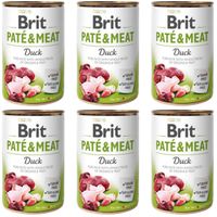 mokra karma dla psa brit pate & meat duck 6 x 400 g bezzbożowa z kaczką