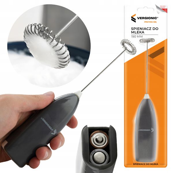 ELEKTRYCZNY SPIENIACZ DO MLEKA RĘCZNY UBIJACZ DO KAWY 190 mm zdjęcie 6