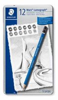 zestaw 12 ołówków 8b-2h staedtler lumograph