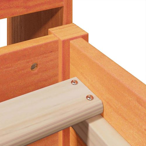 Łóżko z regałem, bez materaca, woskowy brąz, 75x190 cm, sosnowe na Arena.pl