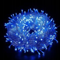 Lampki LED 300 Kurtyna Świetlna Sople ZEWNĘTRZNE Girlanda niebieski