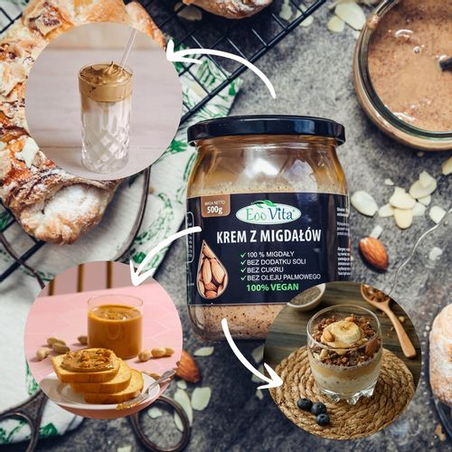 Pasta masło z migdałów migdałowe 500g na Arena.pl