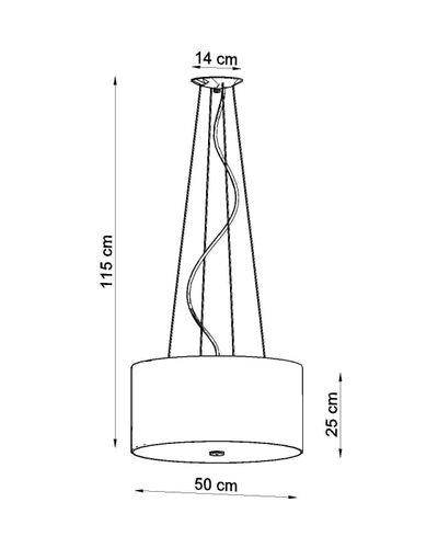 LAMPA wisząca SL.0744 abażurowa OPRAWA zwis okrągły czarny na Arena.pl
