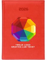 KALENDARZ A5 2026 DZIENNY książkowy firmowy nadruk uv z logo 50 sztuk