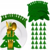 ŚWIĄTECZNE ETUI NA SZTUĆCE POKROWIEC 24 SZTUK CHOINKA DEKORACJE OZDOBY STÓŁ