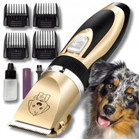 Złota maszynka akumulatorowa do strzyżenia psów zwierząt 35W, 4 końcówki