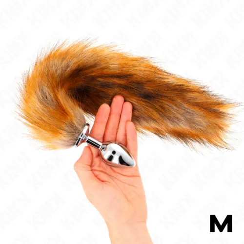 kink korek silikonowy z ogonem syntetycznym m 8x3,5cm brązowy 40cm na Arena.pl