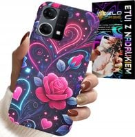 ETUI DO OPPO RENO7 4G - SERCE, RÓŻA, NASTOLETNIE CASE + SZKŁO