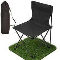 KRZESŁO TURYSTYCZNE SKŁADANE CZARNE 30X30X25/47CM ENERO CAMP