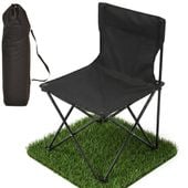KRZESŁO TURYSTYCZNE SKŁADANE CZARNE 30X30X25/47CM ENERO CAMP