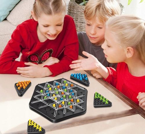 TRIANGLE CHESS BOARD GAME, INTERACTIVE PEGBOARD GAME, DESKTOP BOARD GAMES na Arena.pl
