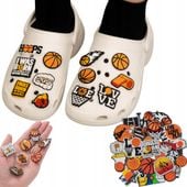 Przypinki Piny do butów Crocs TSG-217 Basketball Koszykówka zestaw 24 szt