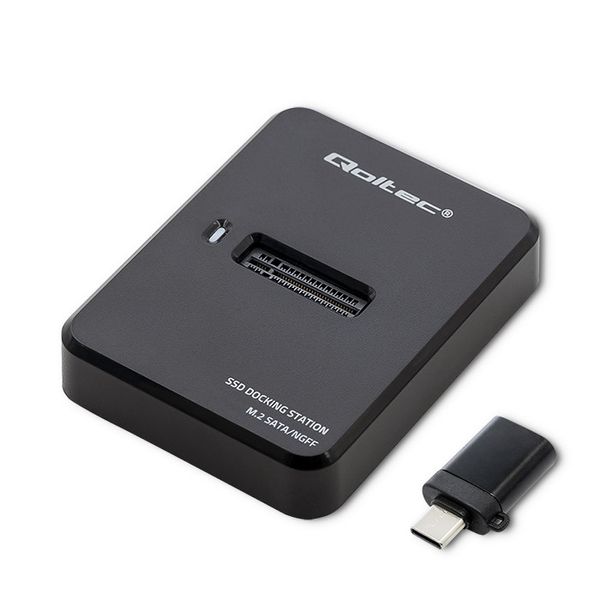 Qoltec Stacja dokująca dysków SSD M.2 SATA | NGFF | USB 3.1 zdjęcie 2