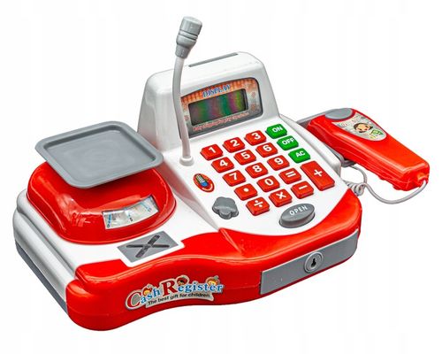 SUPERMARKET SKLEP Kasa Fiskalna Produkty Skaner Koszyk Mikrofon Waga Monety na Arena.pl