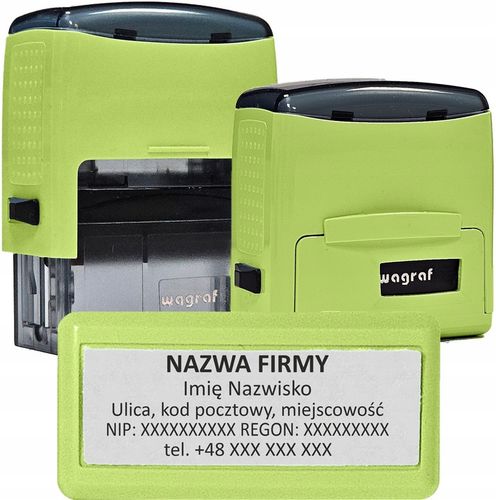 PIECZĄTKA FIRMOWA do 6 wersów - WAGRAF B3s - 12 kolorów obudowy do wyboru na Arena.pl